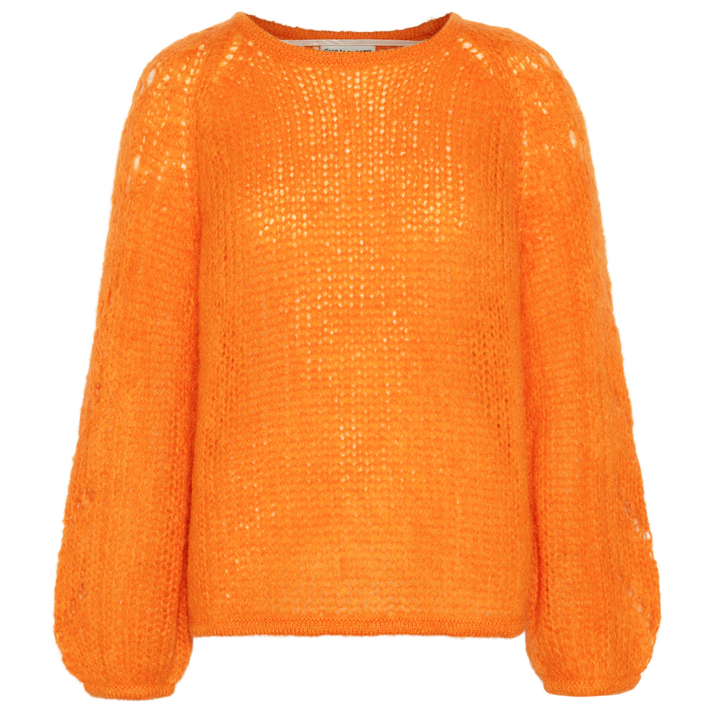 Close to my heart Alisha kid mohair sweater Sweater knitted Vibrant Orange