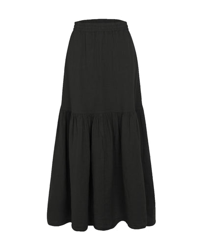 Close to my heart Abby maxi linen skirt Skirt woven Black