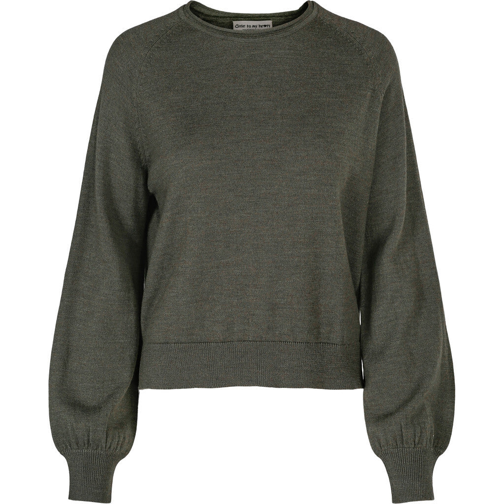 Close to my heart Alfie merino cashmere sweater Sweater knitted Army