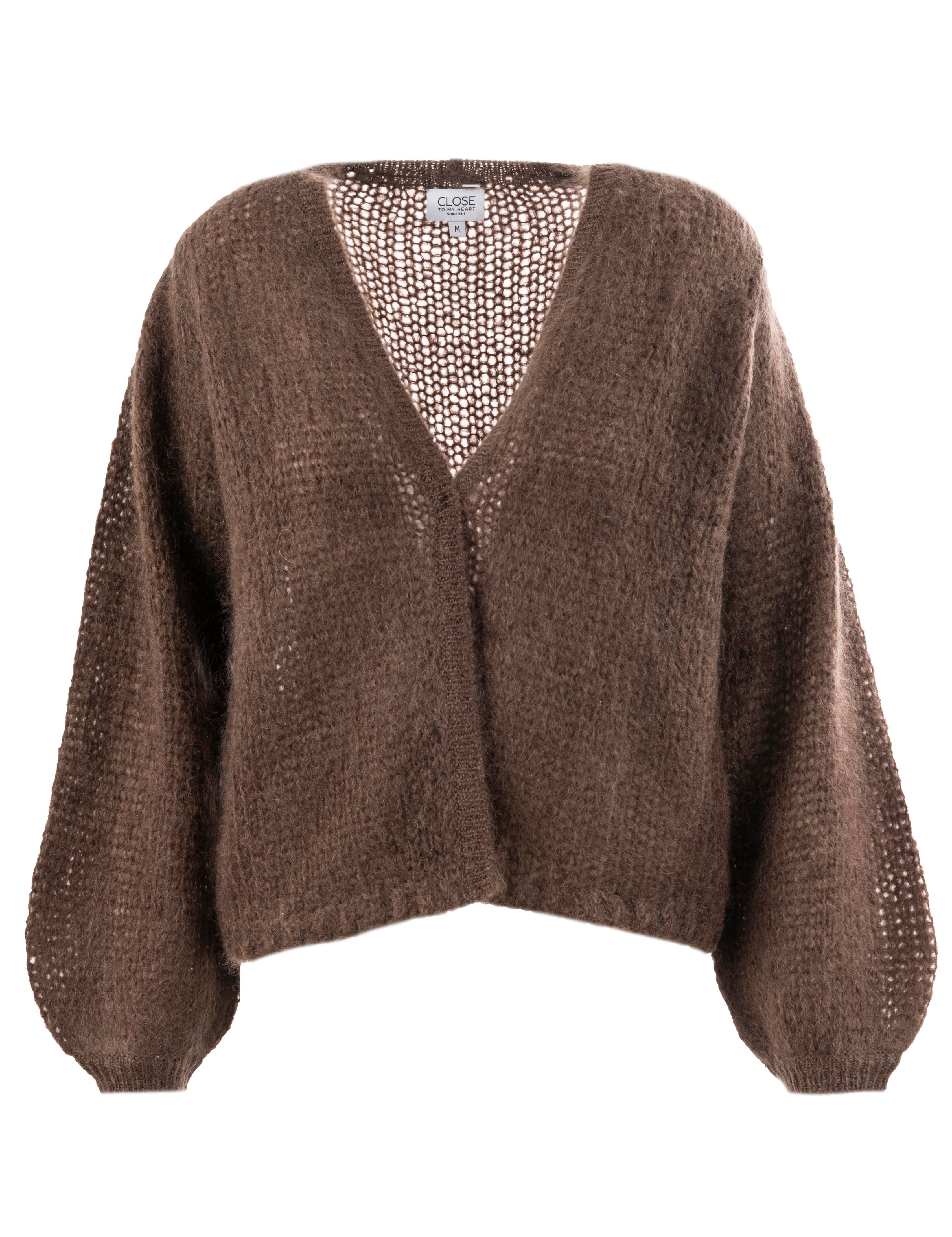 Close to my heart Aliza mohair cardigan Cardigan Cocoa