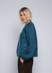 Close to my heart Aliza mohair cardigan Cardigan Stone Blue