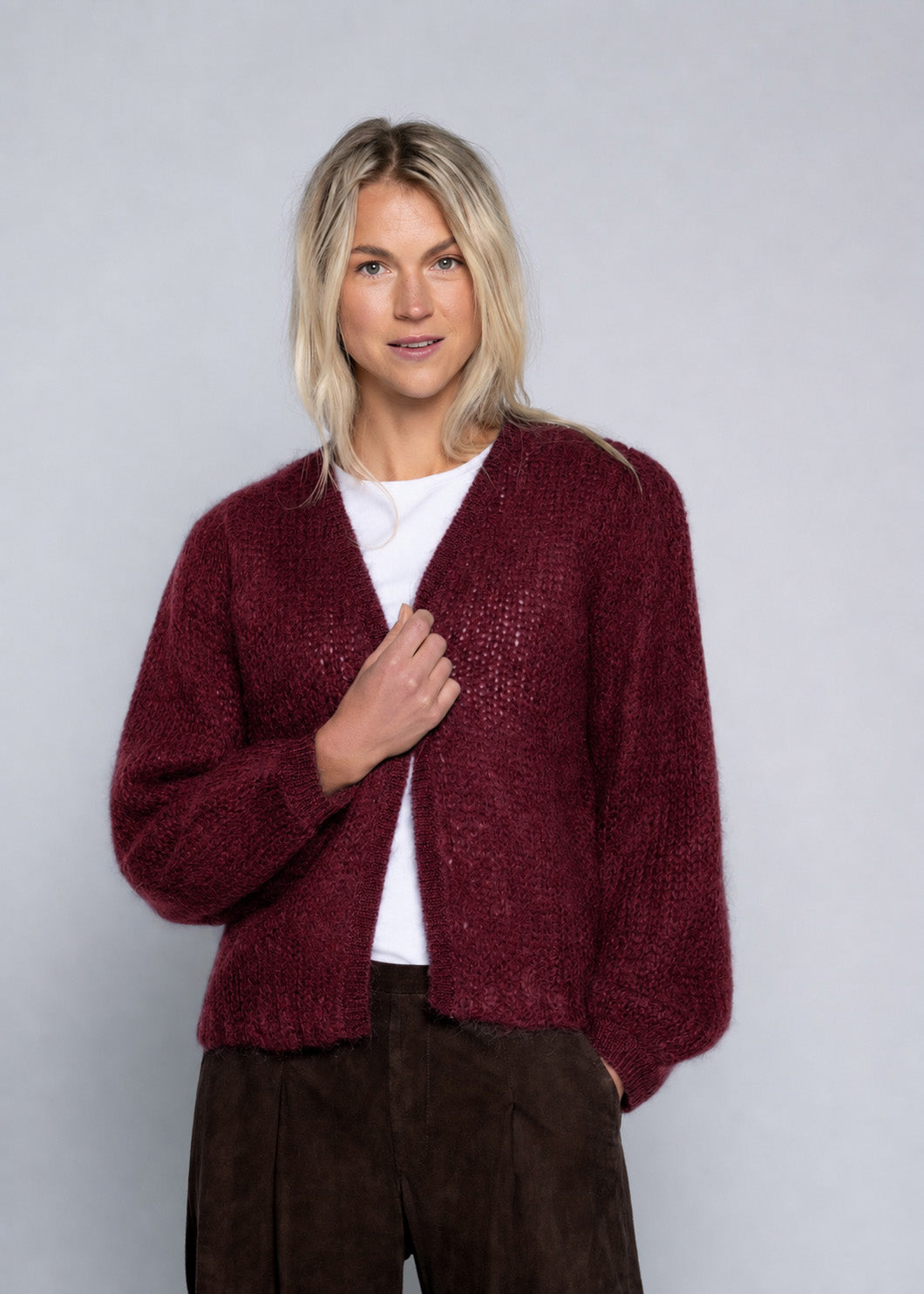 Close to my heart Aliza mohair cardigan Cardigan Tibetan Red