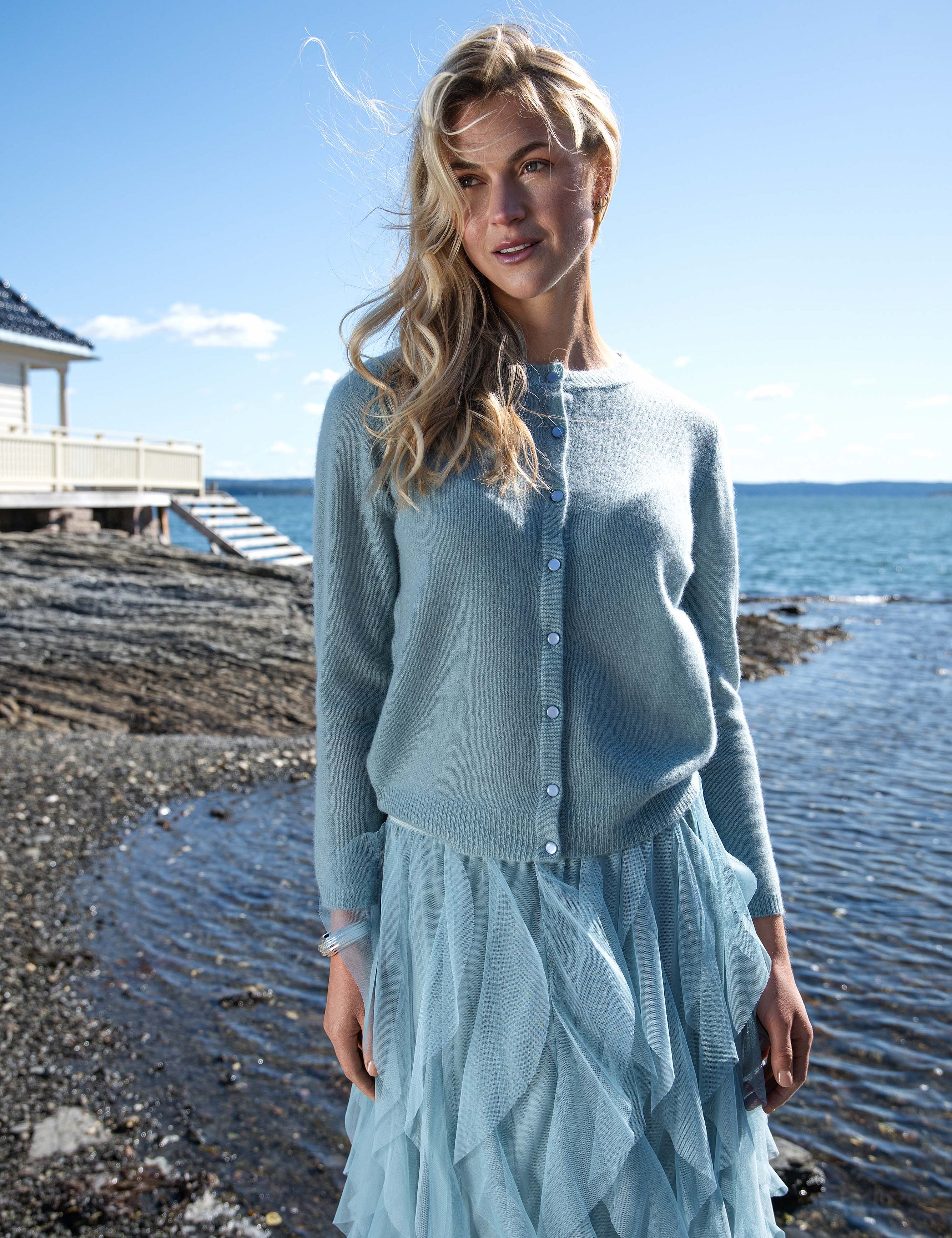 Close to my heart Alma kasjmir cardigan Cardigan Tourmaline