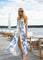 Close to my heart Amara halterneck kjole Dress woven Blue Print
