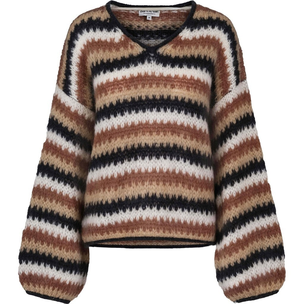 Close to my heart Anett kid mohair sweater Sweater knitted Multi Stripe