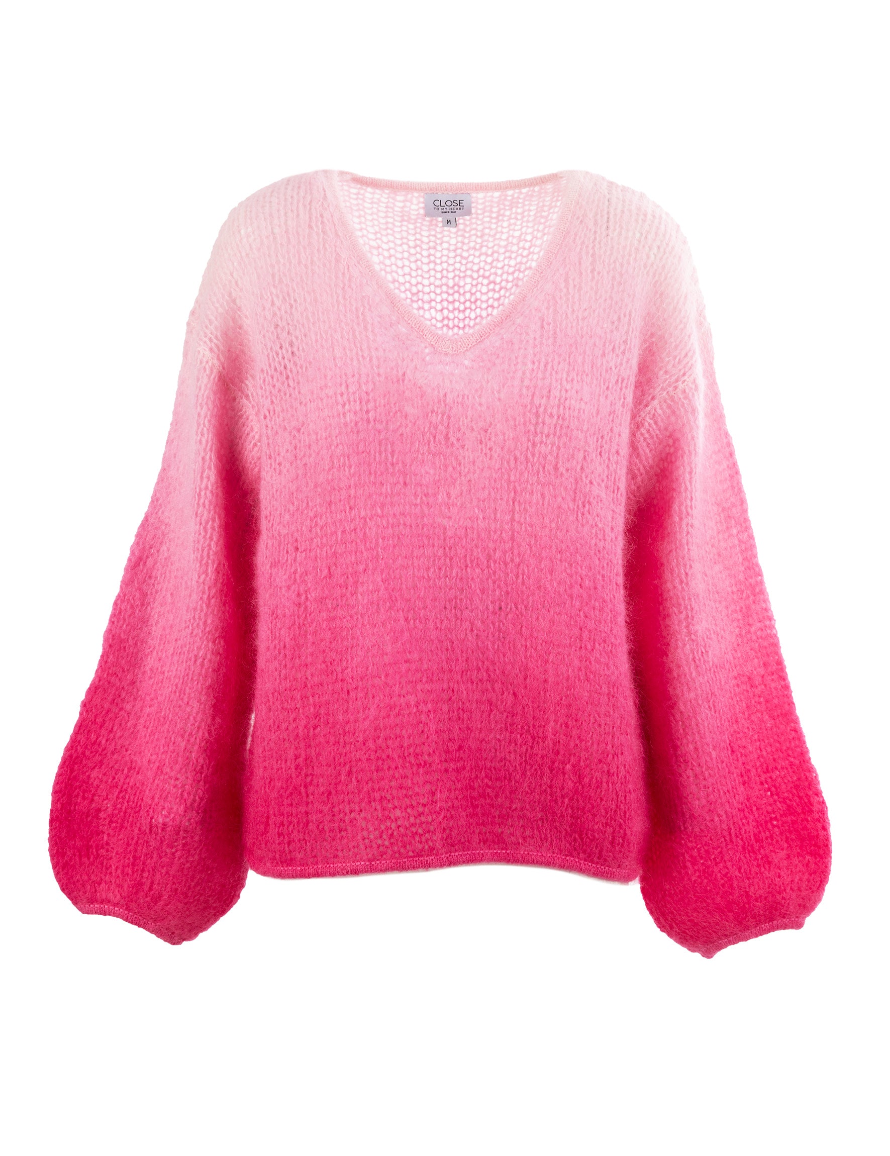 Close to my heart Anuza Dip Dye Sweater knitted Candy Pink