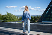 Close to my heart Anuza Dip Dye Sweater knitted Washed Blue