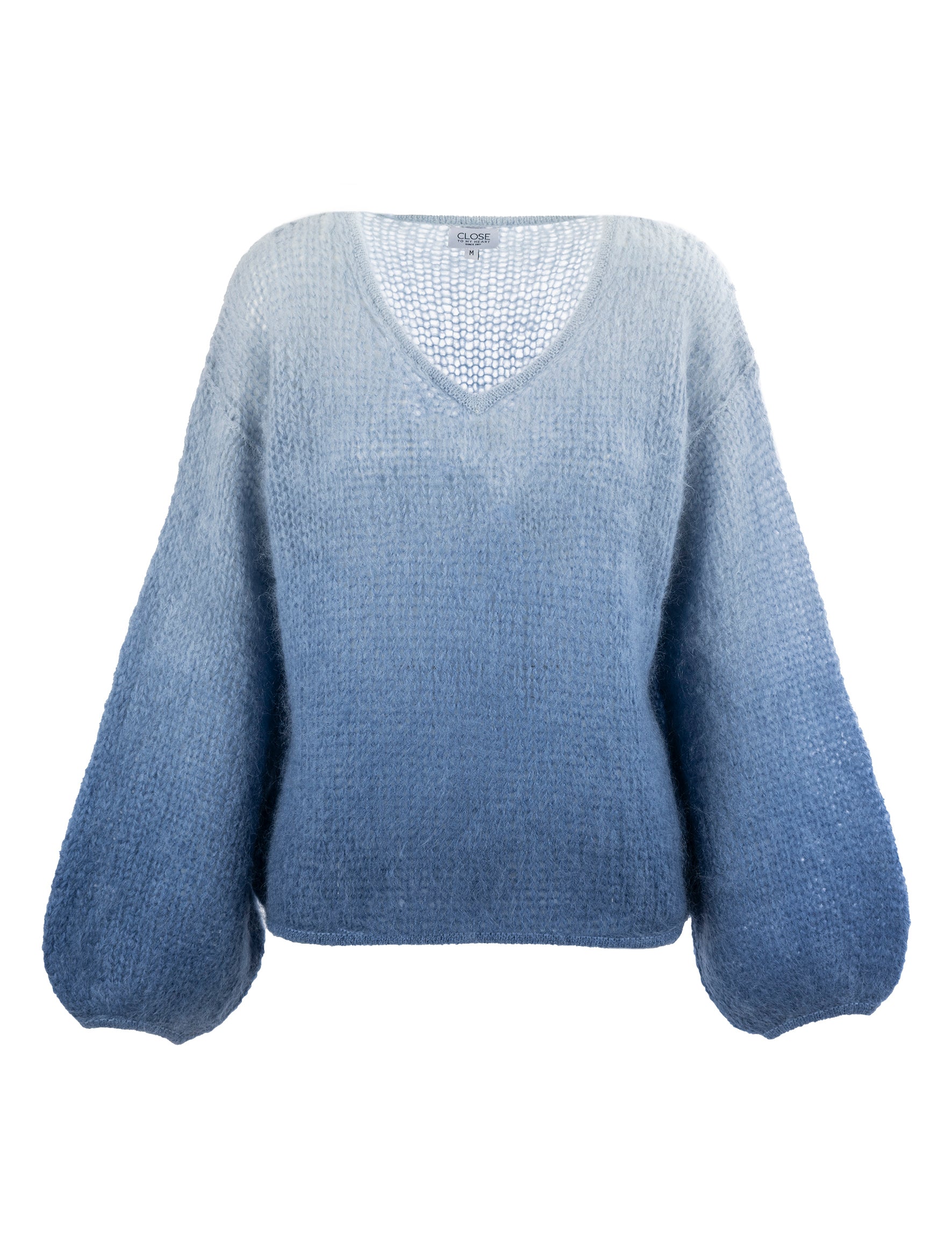 Close to my heart Anuza Dip Dye Mohair Sweater Sweater knitted Washed Blue