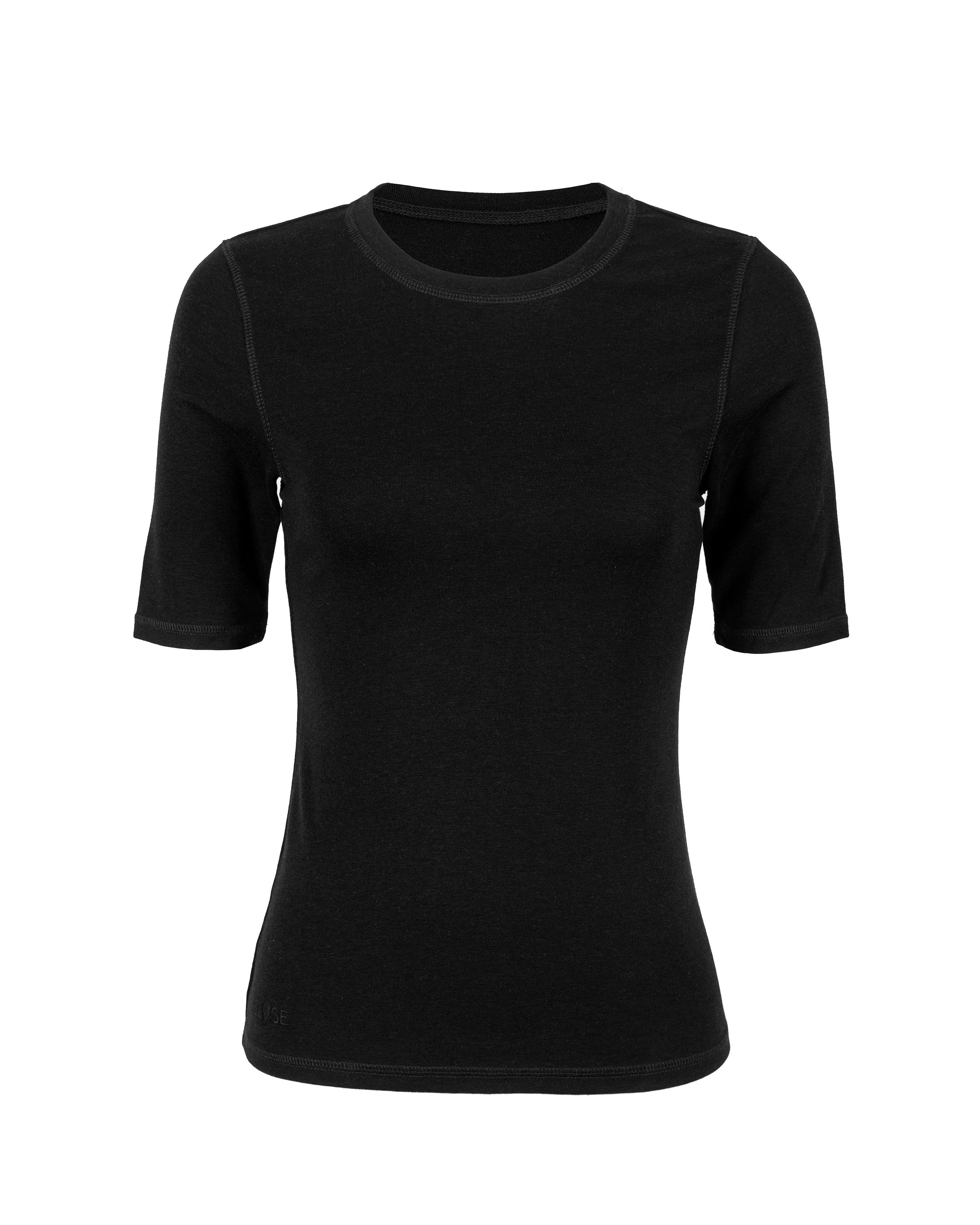 Close to my heart Aspen kortermet ull genser T-shirt Black