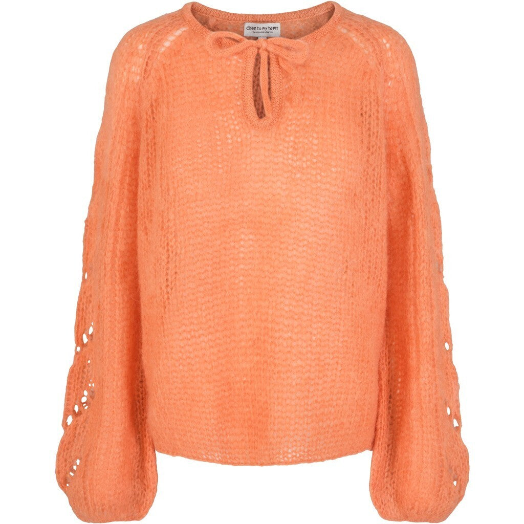 Close to my heart Astha Kid Mohair sweater Sweater knitted Soft Orange