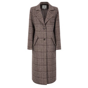 Close to my heart Avery rutet ull kåpe Coat Brown Check