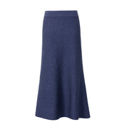 Close to my heart Babette strikket merino midiskjørt knitted skirt Midnight