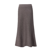 Close to my heart Babette strikket merino midiskjørt knitted skirt Wood