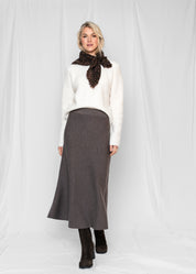 Close to my heart Babette strikket merino midiskjørt knitted skirt Wood
