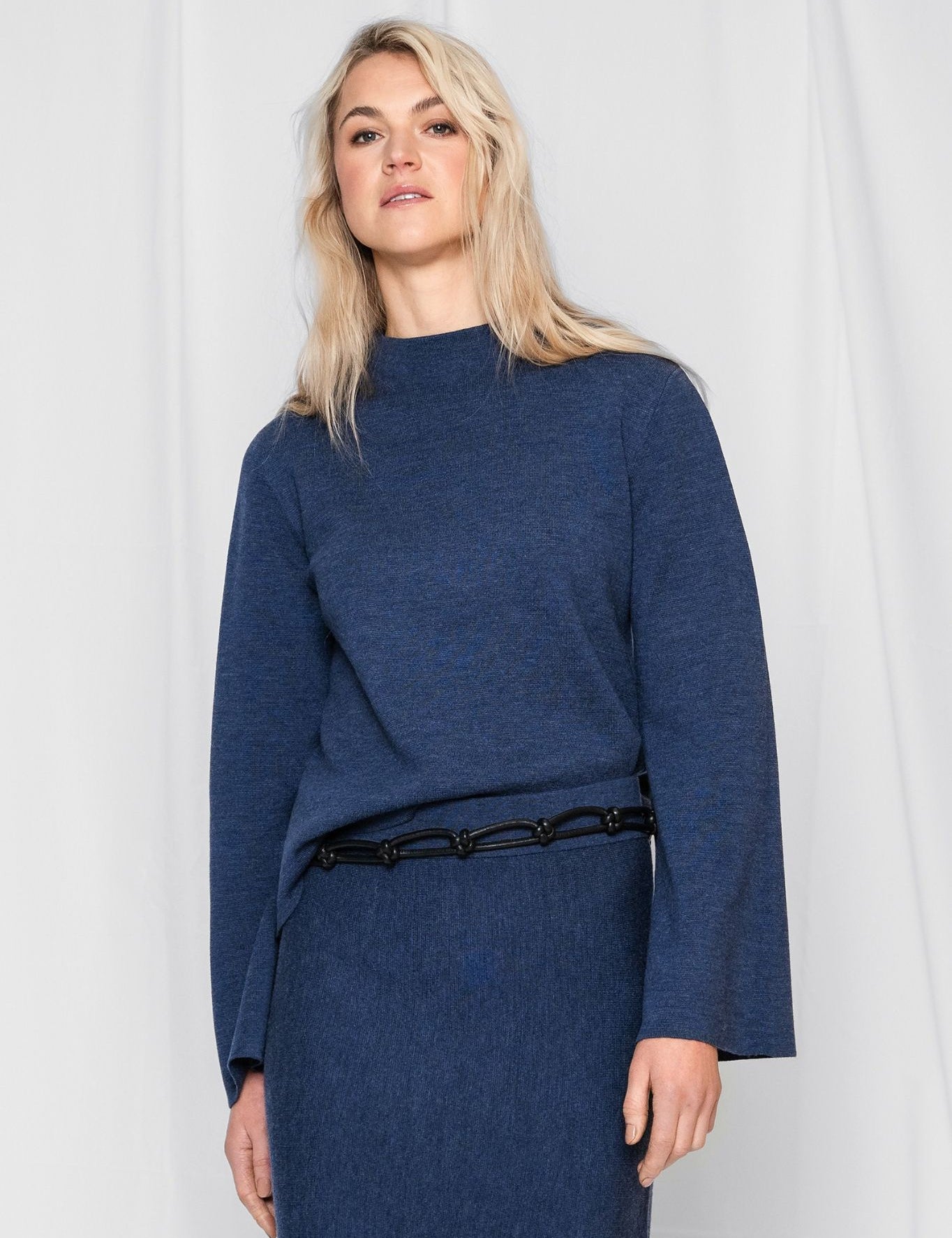 Close to my heart Ballou merino genser dame Sweater knitted Midnight