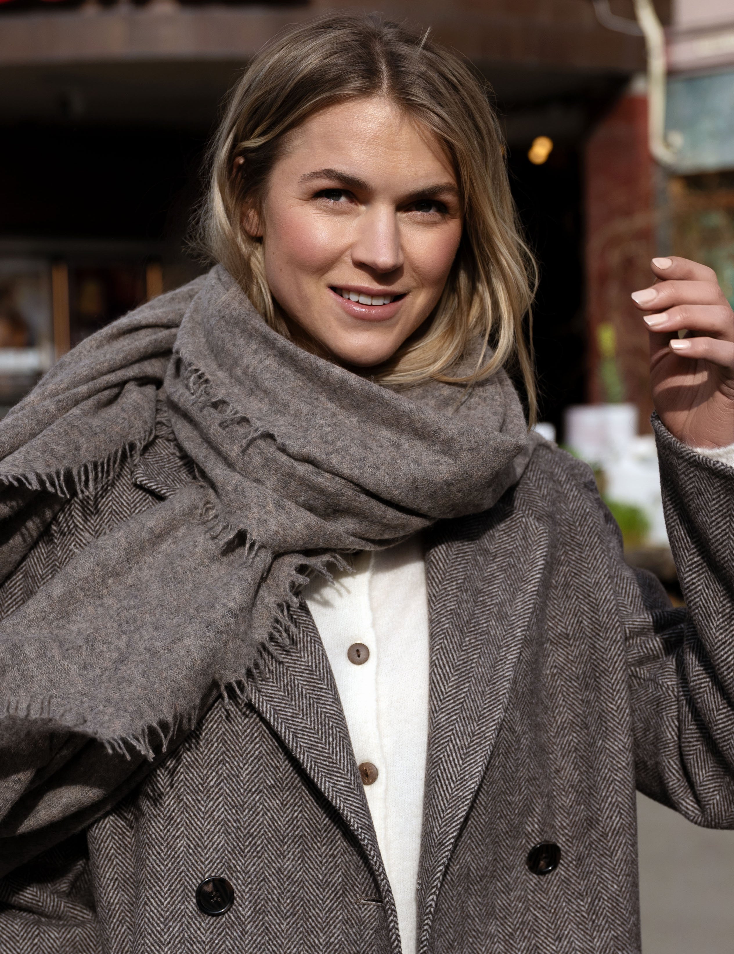 Close to my heart Bandana Scarf Scarf Brown melange