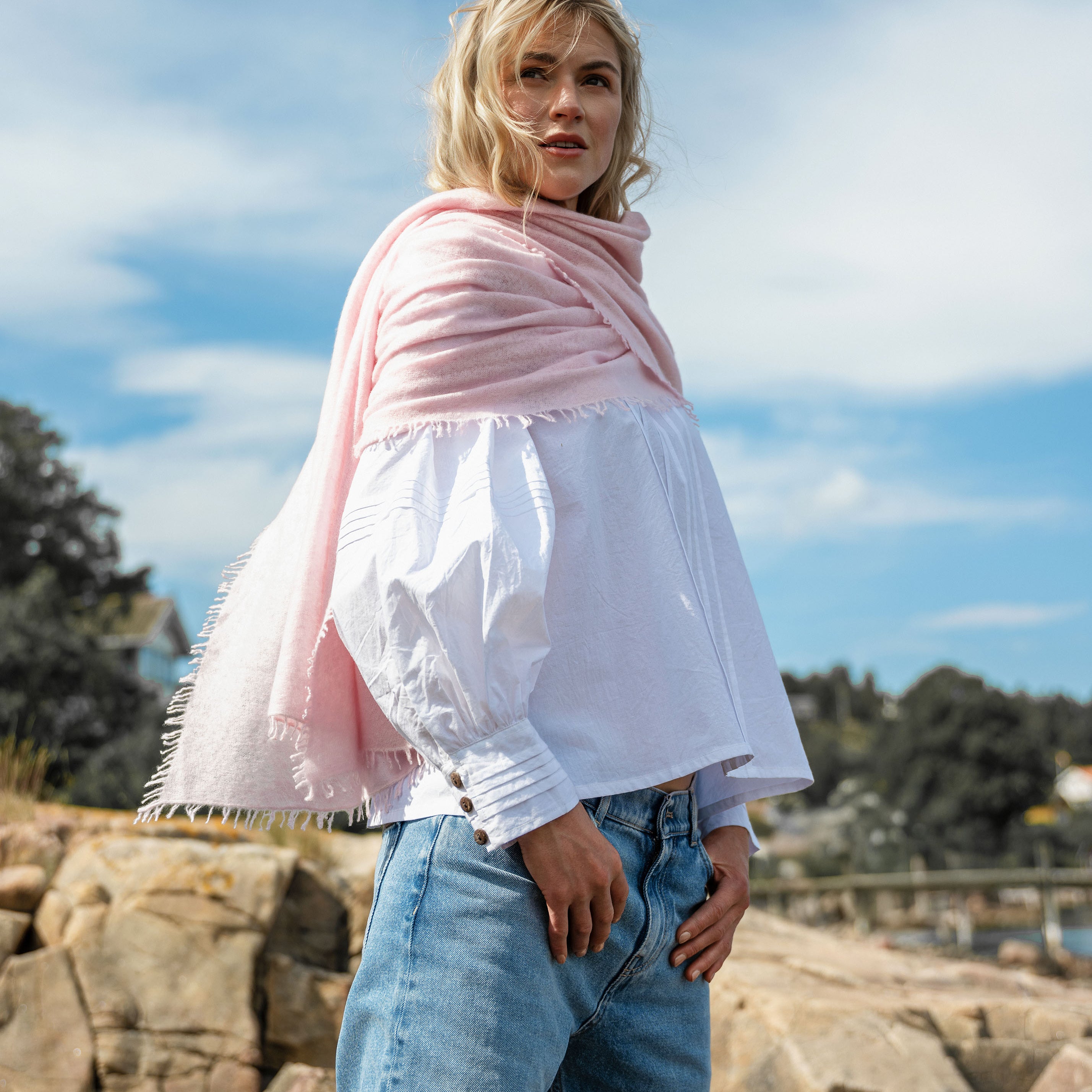 Close to my heart Bandana kasjmir skjerf Scarf Sand Rose