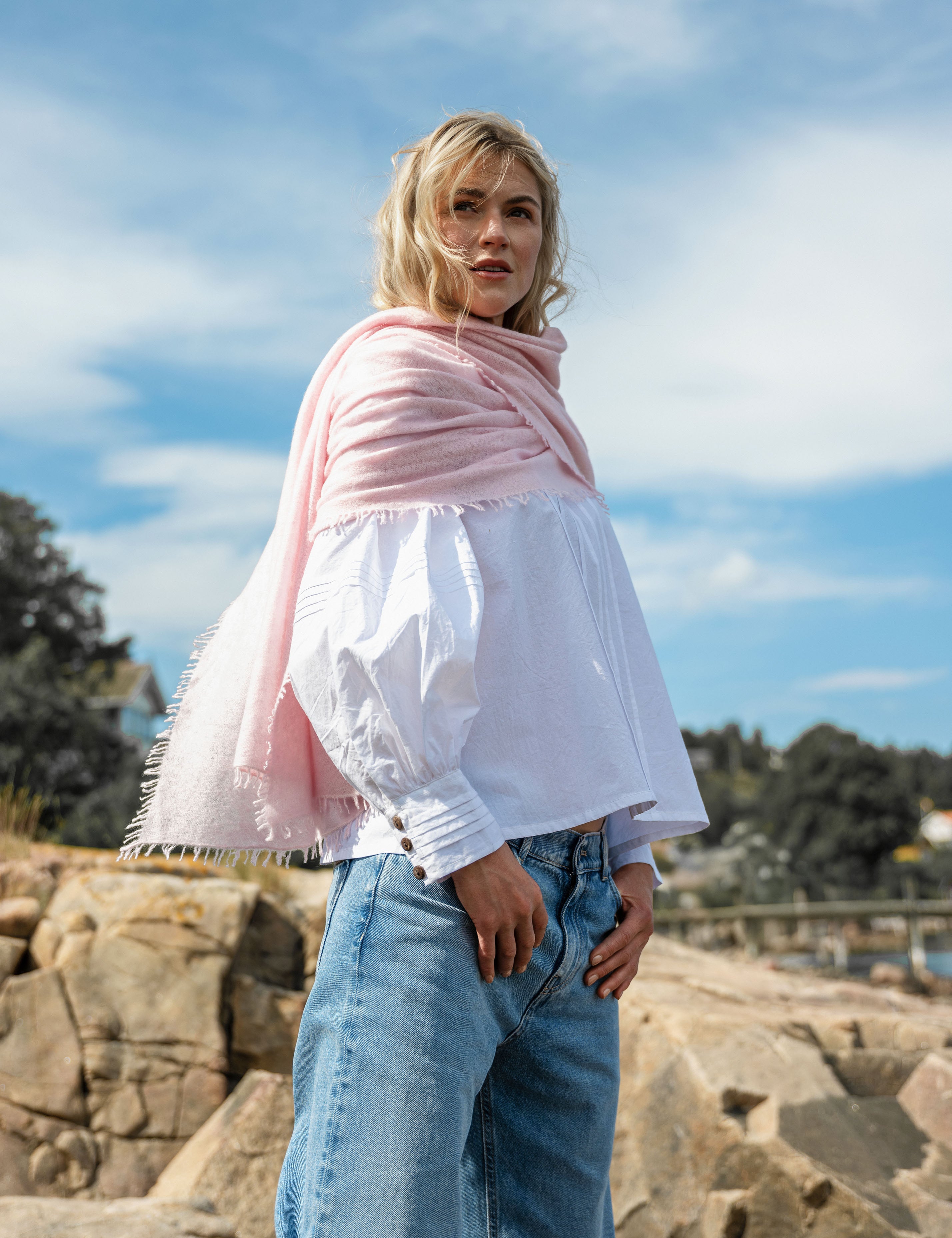 Close to my heart Bandana kasjmir skjerf Scarf Sand Rose