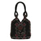 Close to my heart Beaded handle purse Handbag Black/Burgundy
