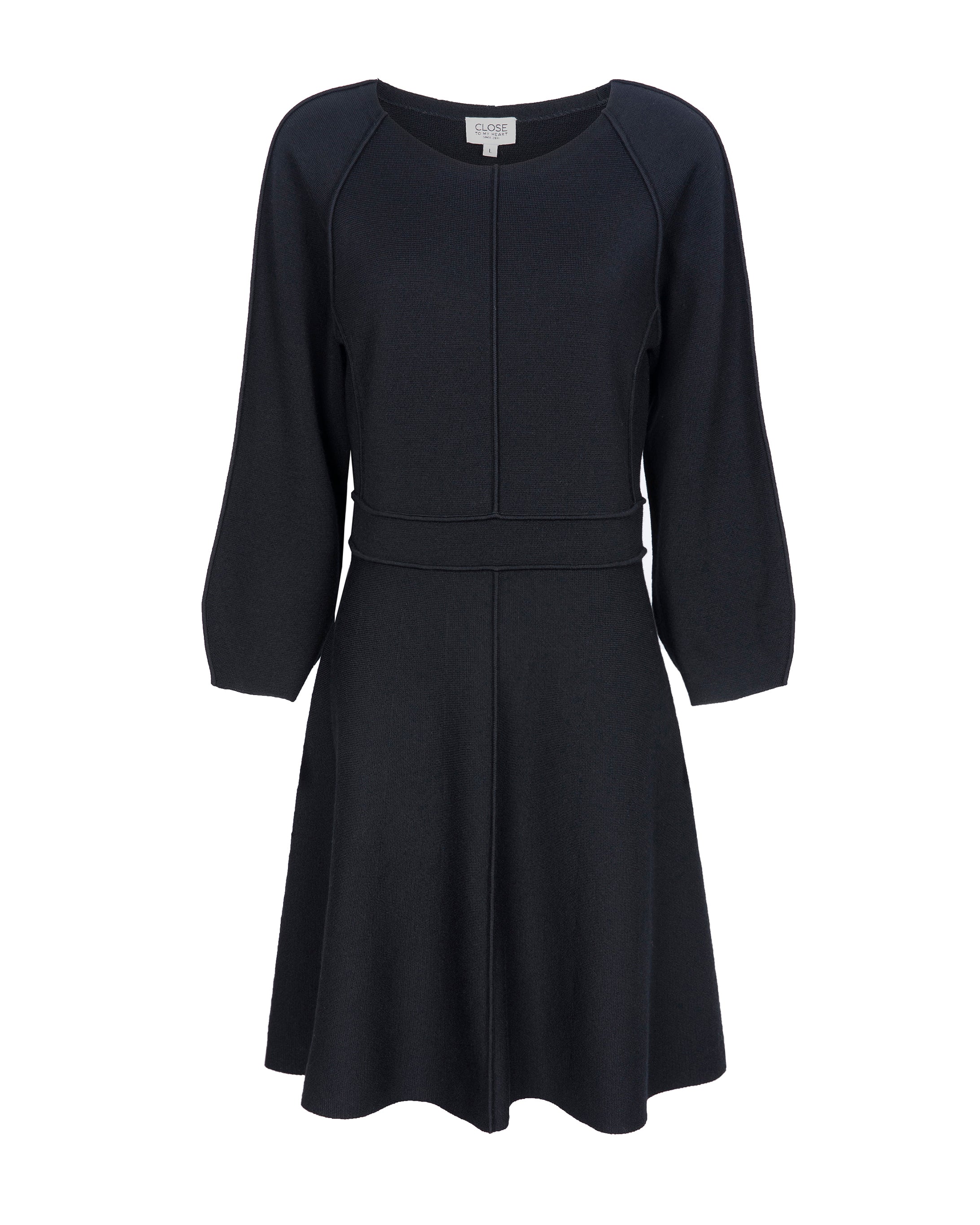 Close to my heart Beau merino kjole Knit dress Black
