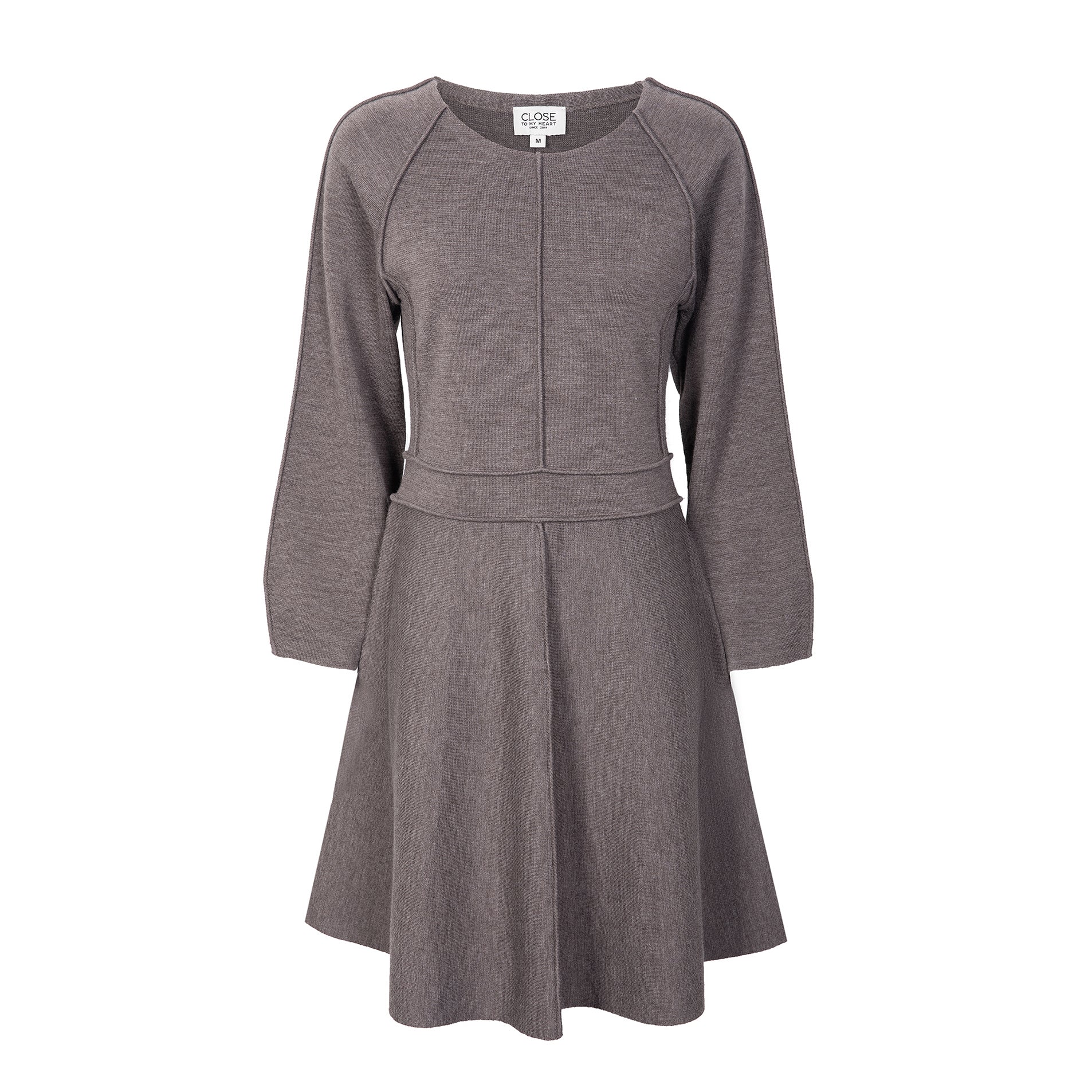 Close to my heart Beau merino kjole Knit dress Wood