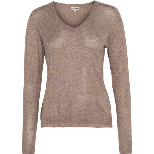 Close to my heart Betty bamboo silk top knitted top Taupe