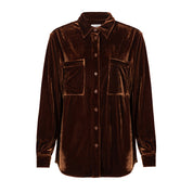 Close to my heart Bijou fløyel bluse Blouse Cognac