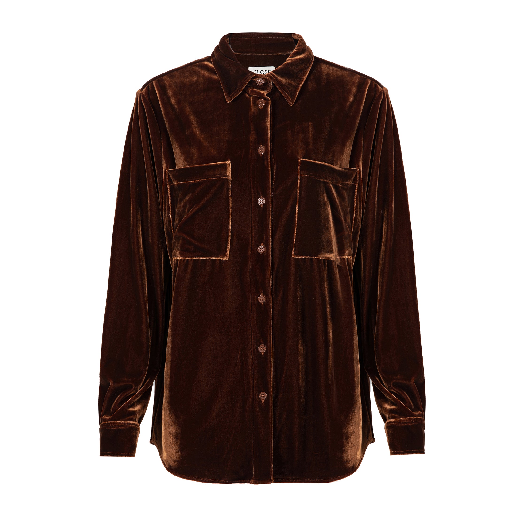 Close to my heart Bijou fløyel bluse Blouse Cognac