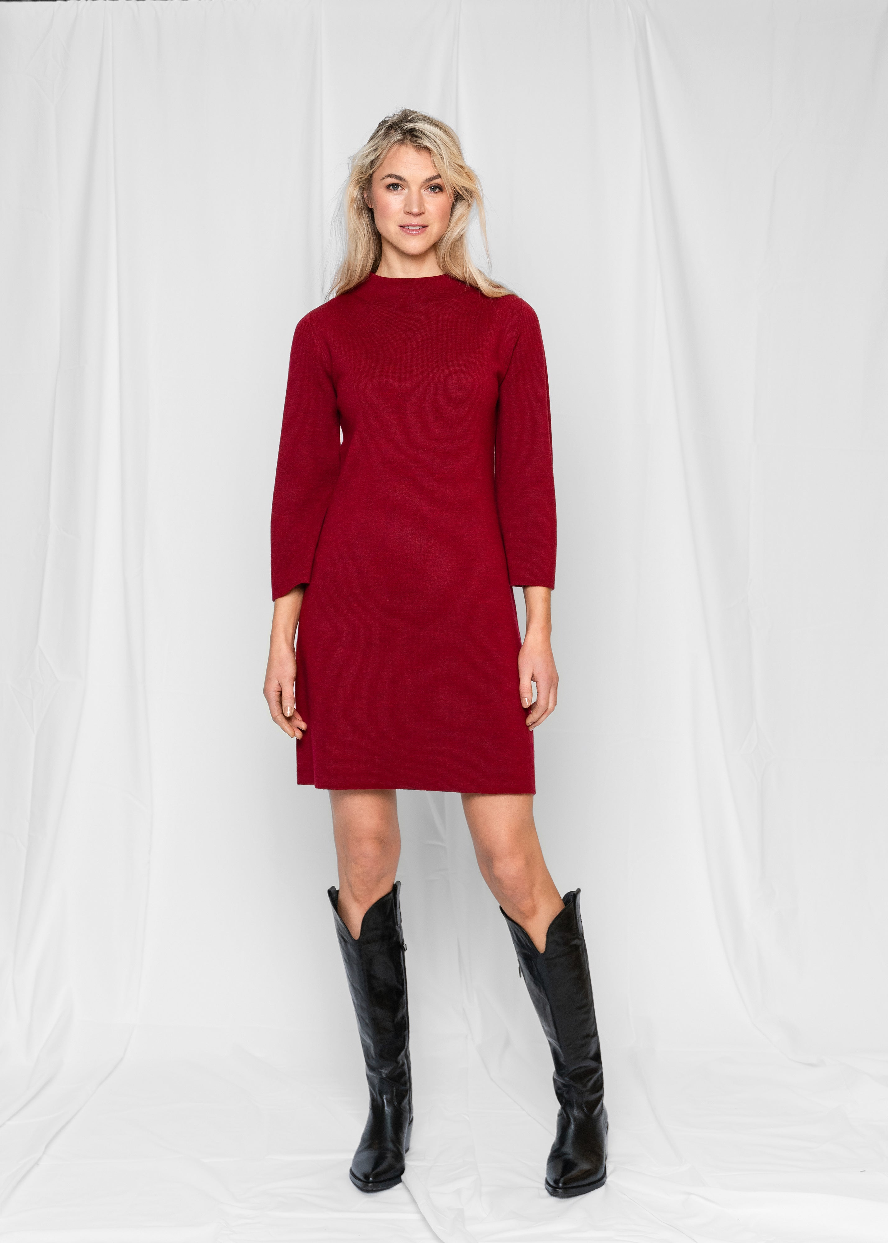 Close to my heart Bobby knit dress Knit dress Garnet Red