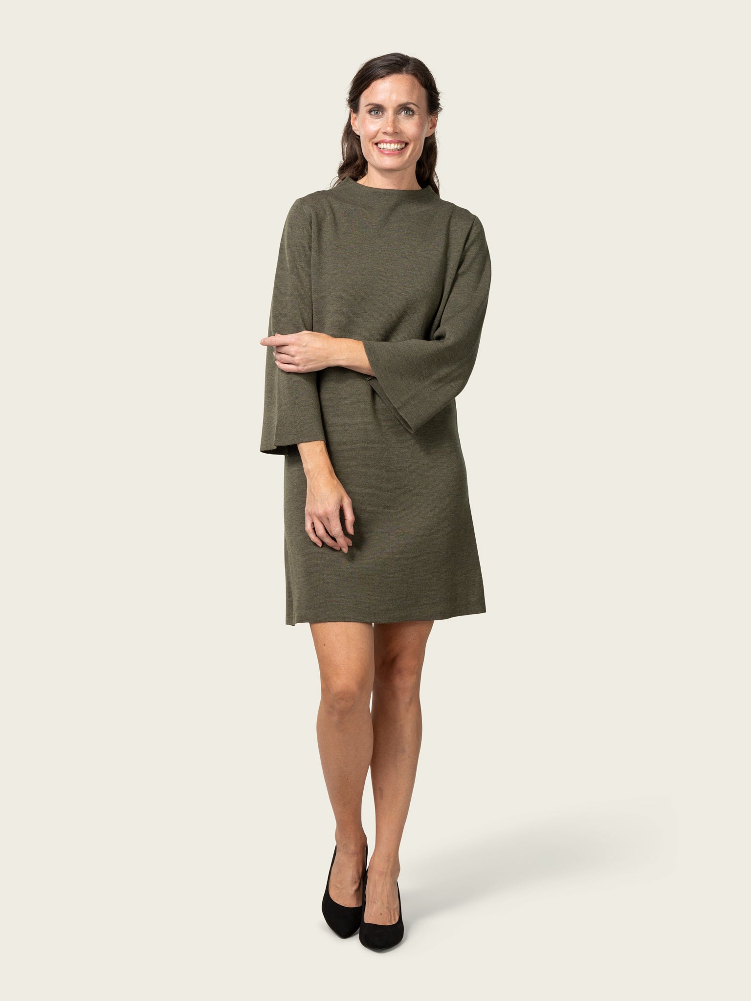 Close to my heart Bobby merino dress Knit dress Army