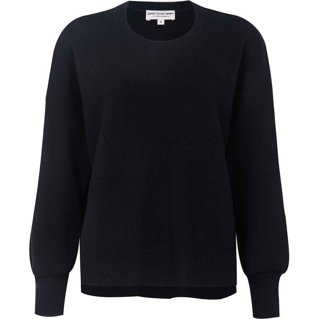 Close to my heart Brook merino sweater Sweater knitted Black