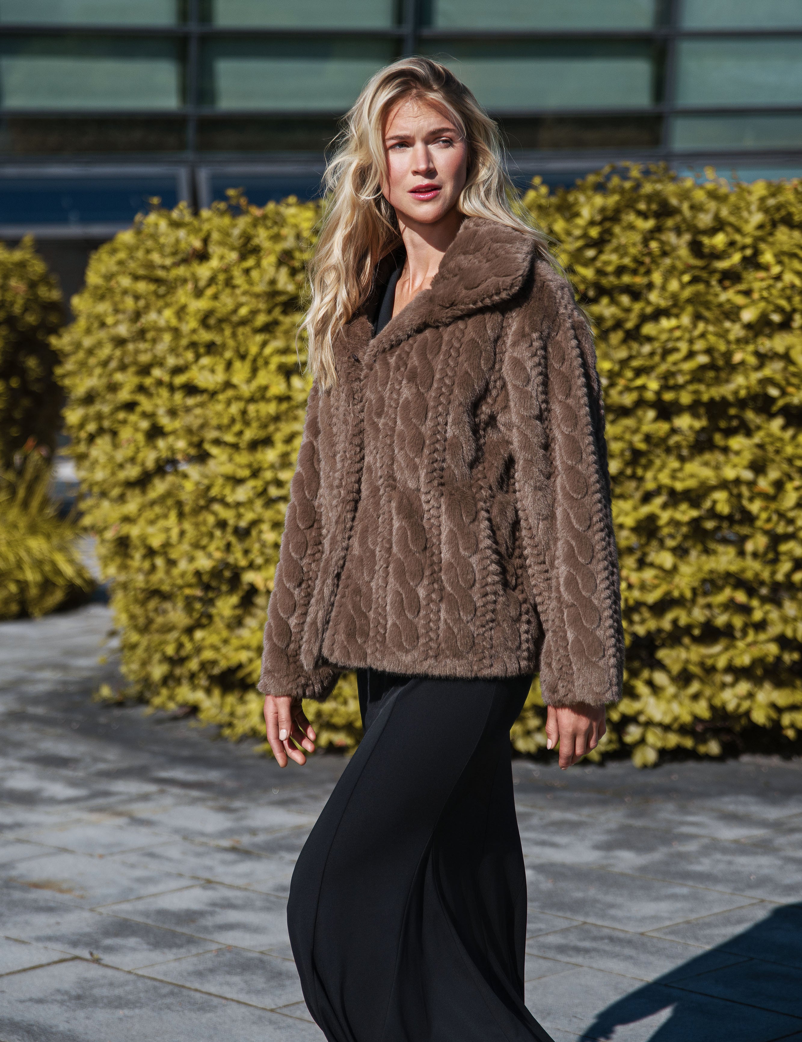 Close to my heart Callie Faux fur coat Jackets Brown