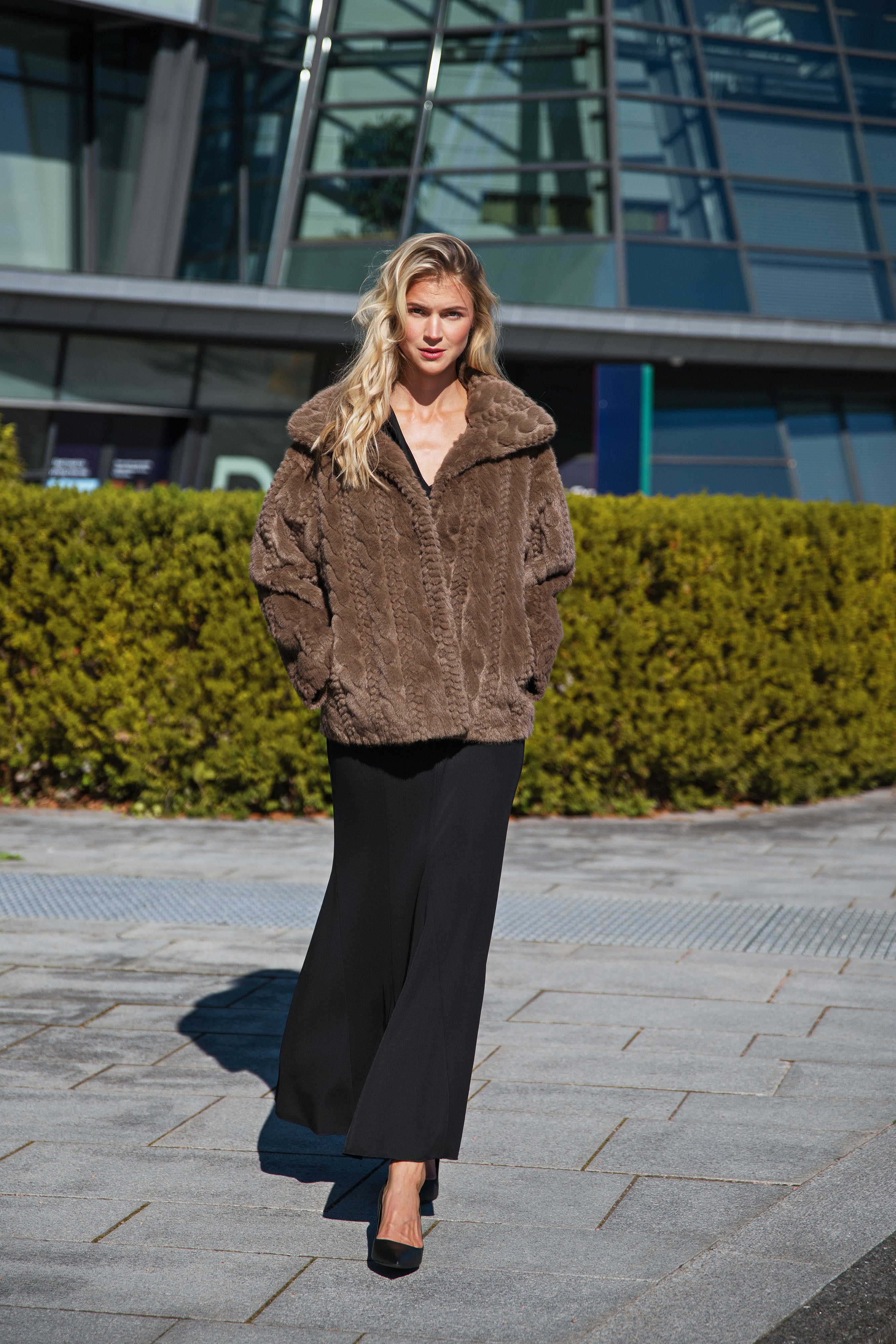 Close to my heart Callie Faux fur coat Jackets Brown