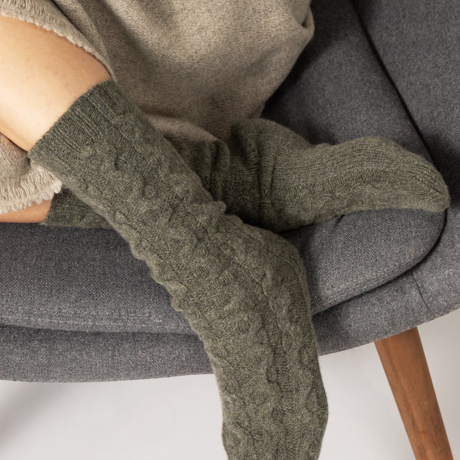 Close to my heart Cane merino cashmere socks Socks Army