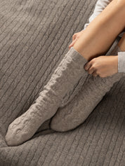 Close to my heart Cane merino cashmere socks Socks Stone