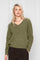 Close to my heart Carina børstet ull genser Sweater knitted Moss Green