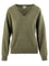Close to my heart Carina v-hals ull genser Sweater knitted Moss Green