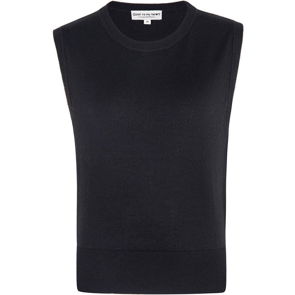 Close to my heart Carol merino vest Vest Black