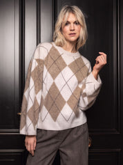 Close to my heart Cassidy argyle ull genser Sweater knitted Argyle