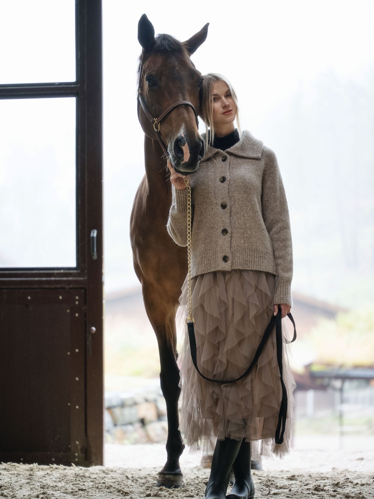 Close to my heart Celine cardigan Cardigan Taupe