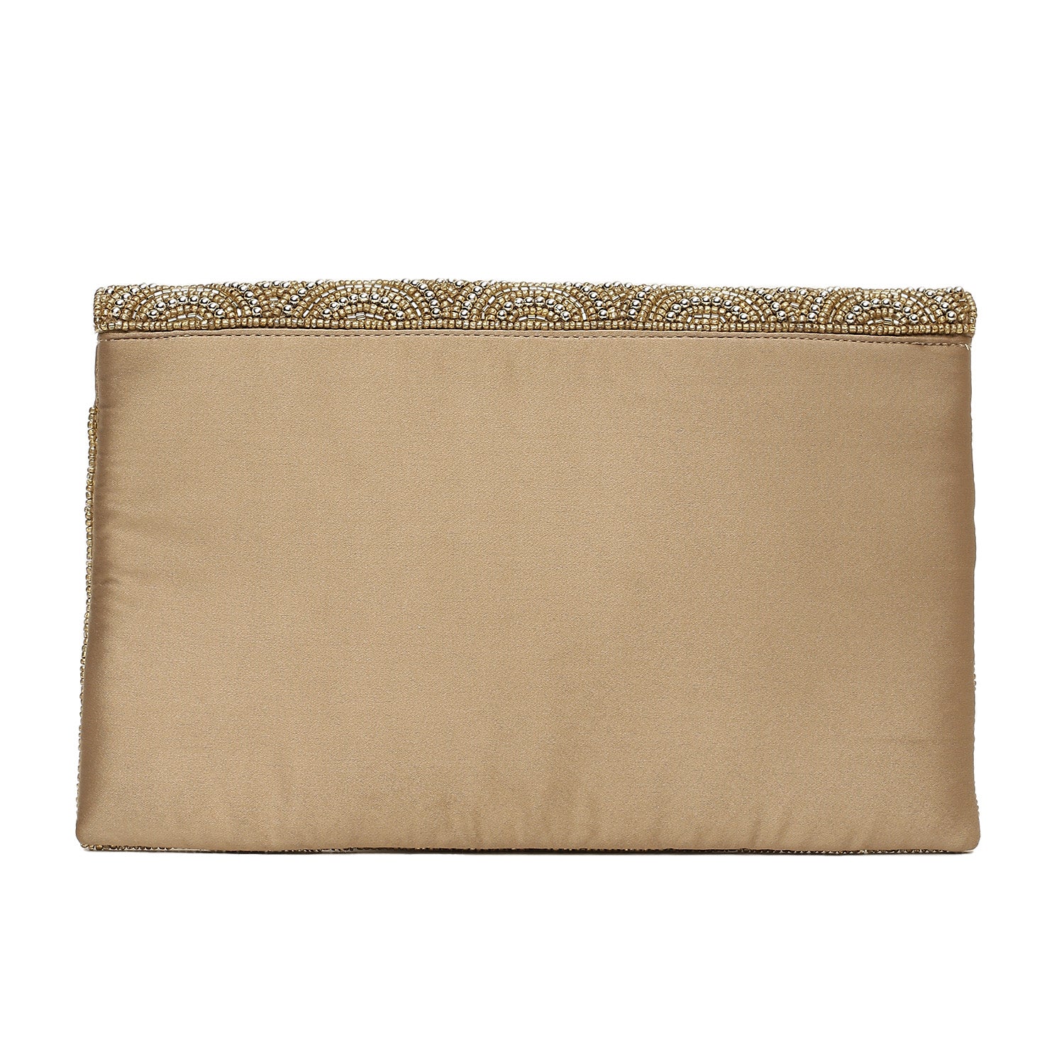 Close to my heart Champagne beaded clutch Handbag