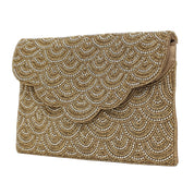 Close to my heart Champagne beaded clutch Handbag Champagne