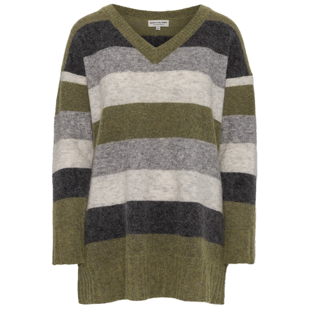 Close to my heart Coco Sweater Sweater knitted Grey Stripe