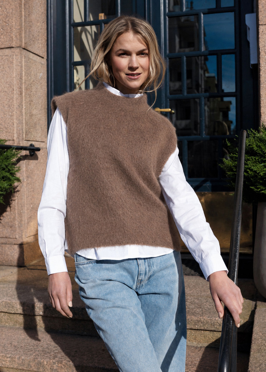Close to my heart Cole mohairvest dame, myk ullvest Vest Chocolate