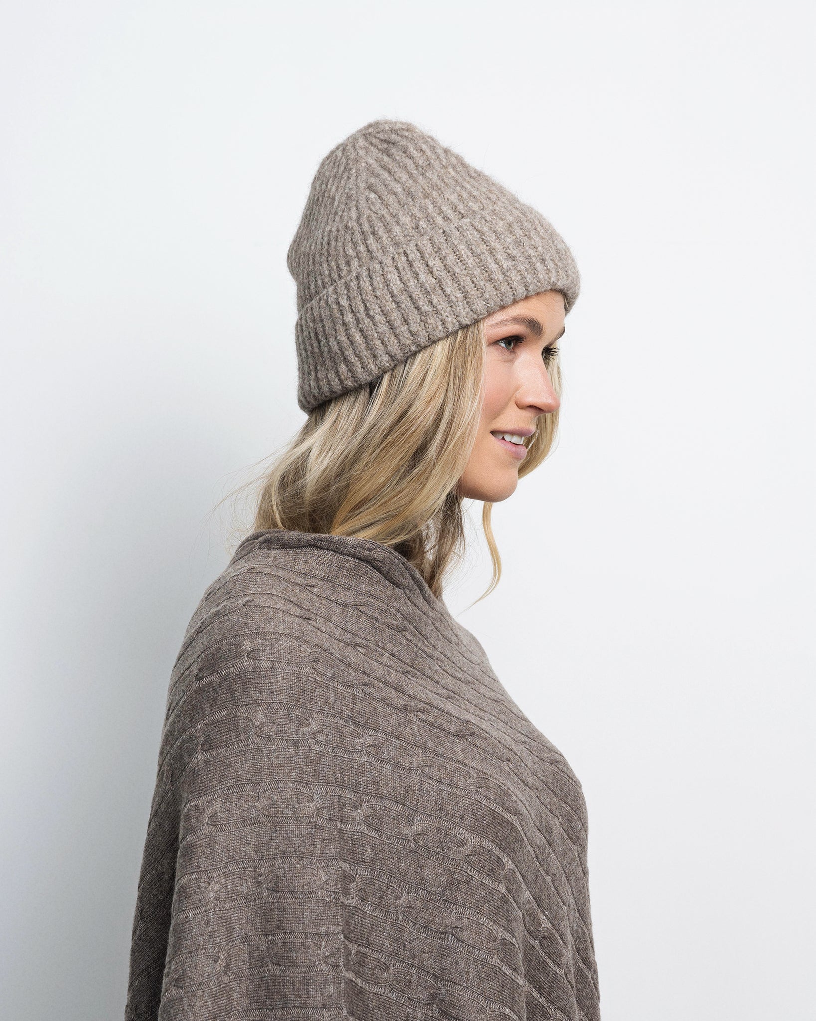 Close to my heart Cosy rib beanie Hat Taupe