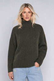 Close to my heart Dawn mohair genser Sweater knitted Army
