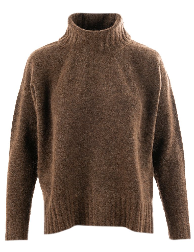 Close to my heart Dawn mohair genser Sweater knitted Chocolate