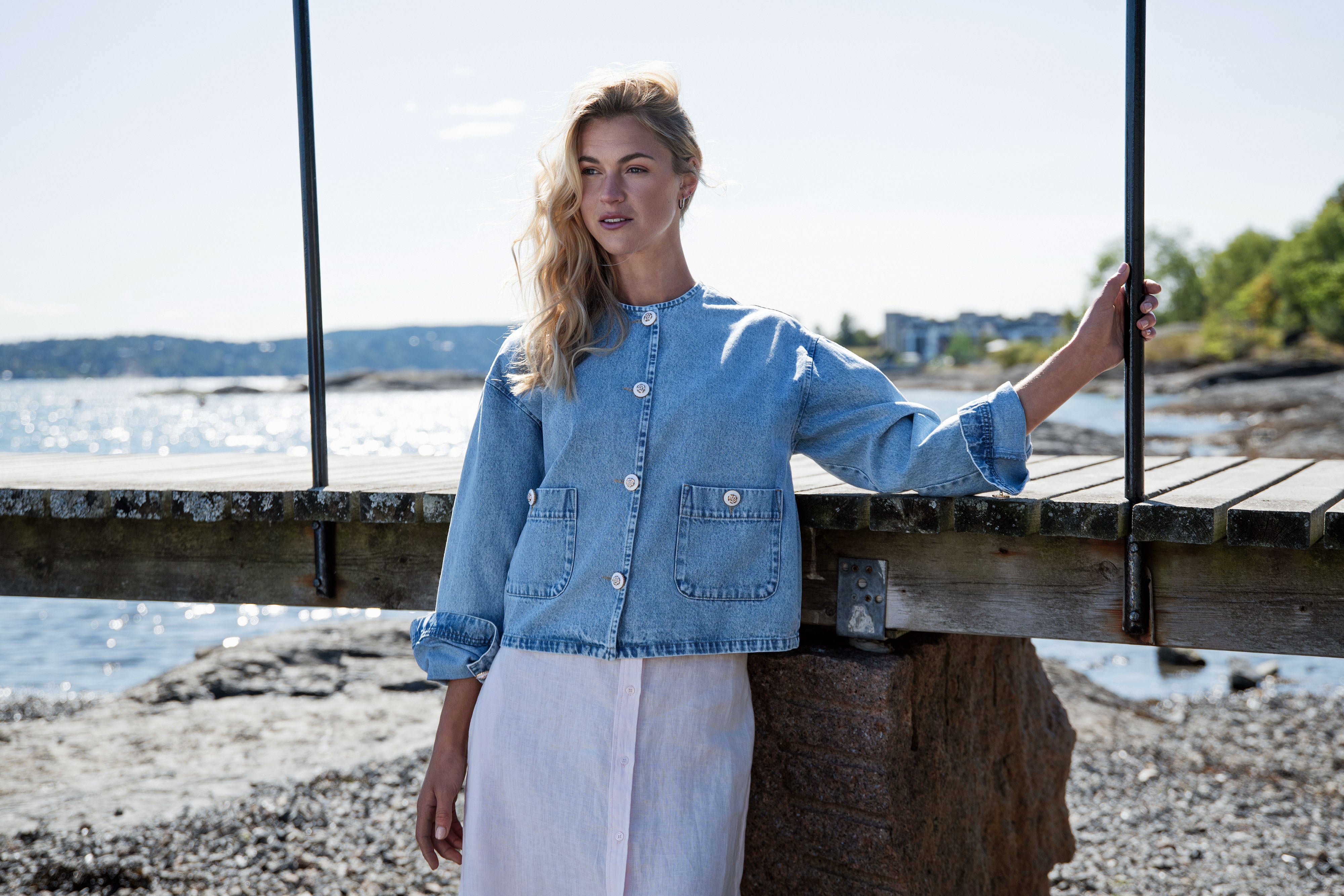 Close to my heart Demi denim jakke Jackets Blue