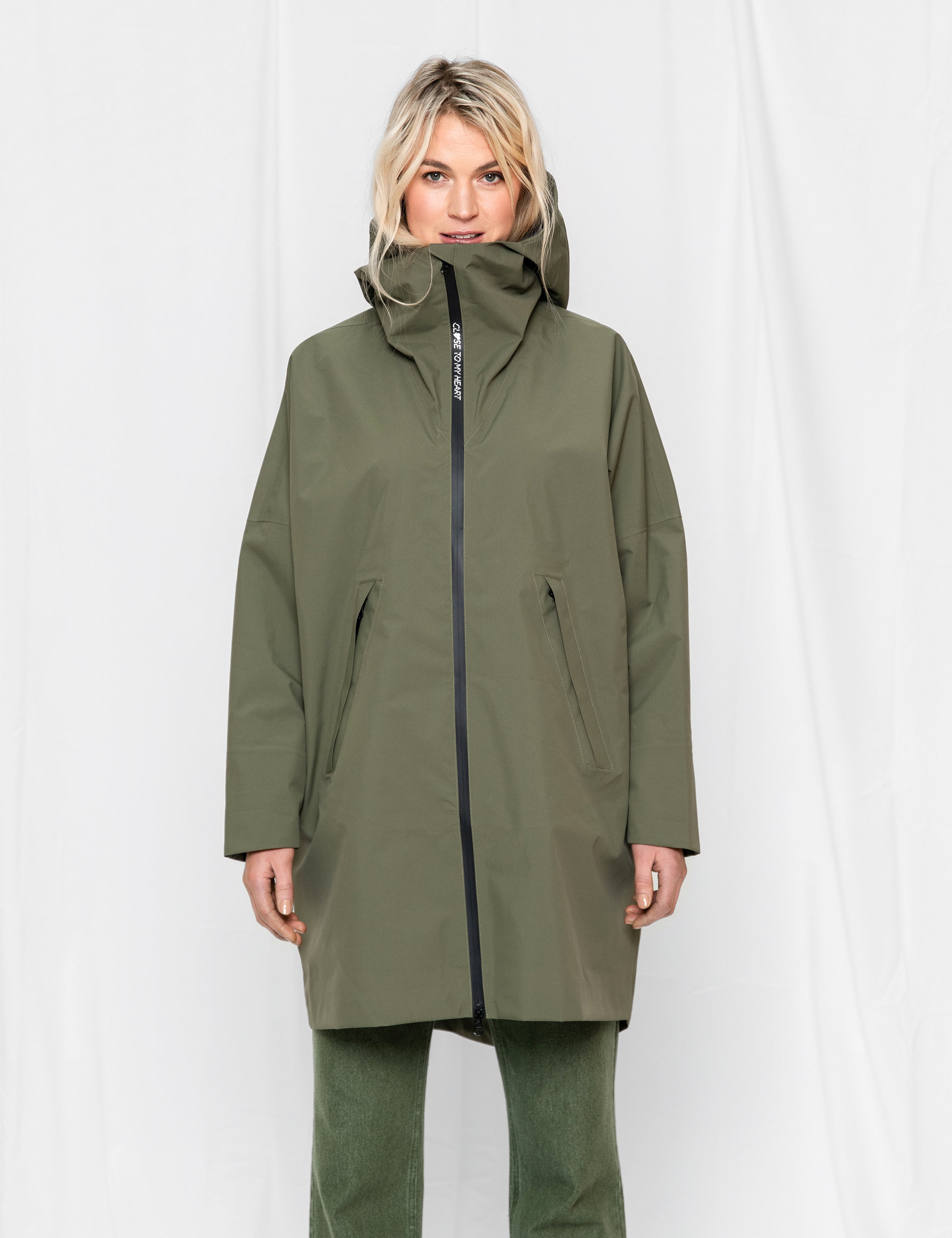 Close to my heart Drizzle regnjakke Coat Army