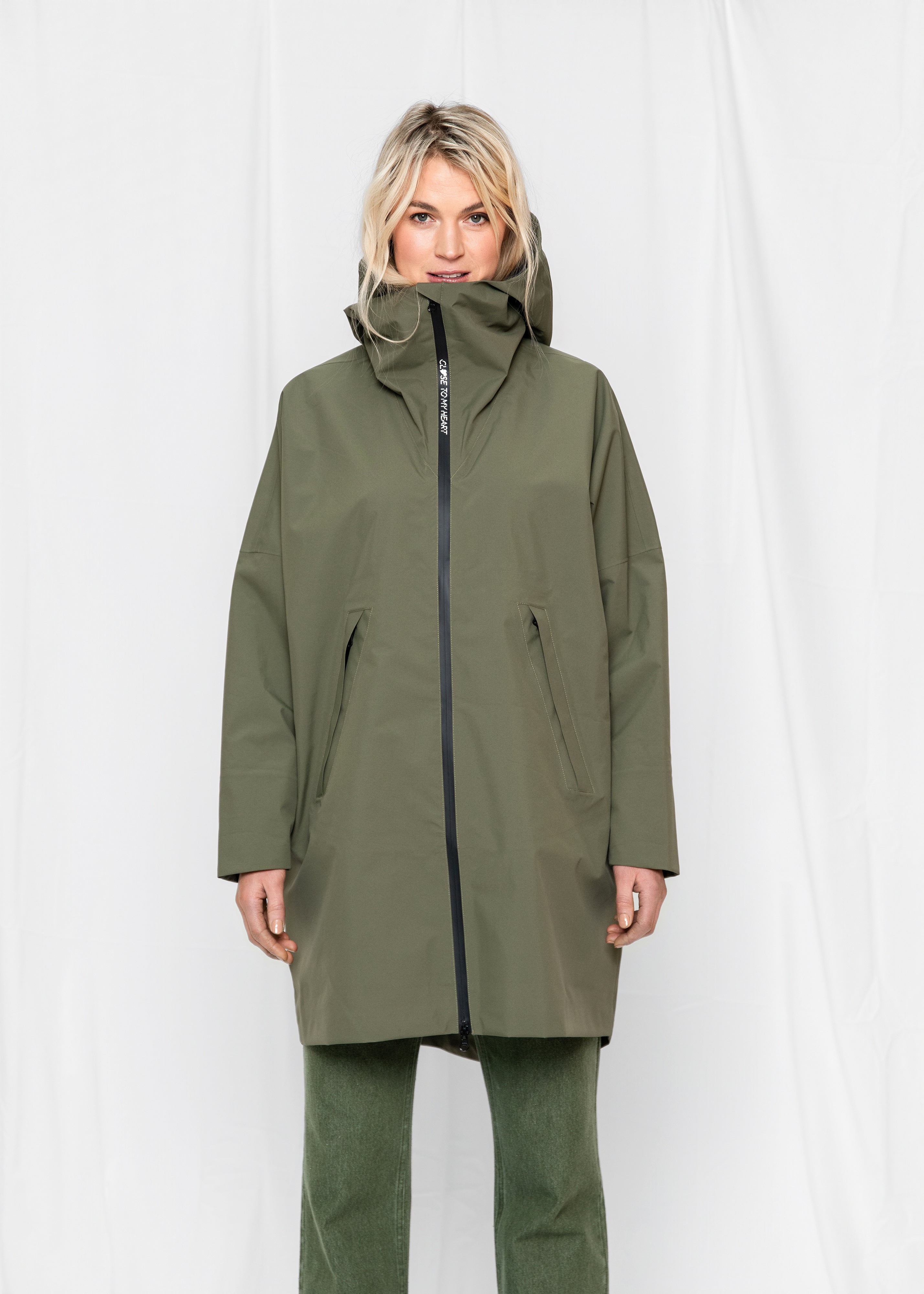 Close to my heart Drizzle regnjakke Coat Army